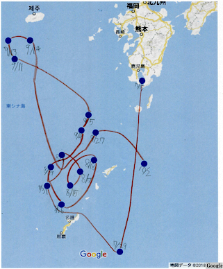 回遊ルートの地図